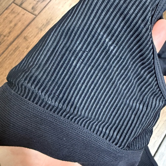 Frankie's Bikinis Black Ribbed Bikini Set Connor Top L Sara Bottom XL - Picture 5 of 7